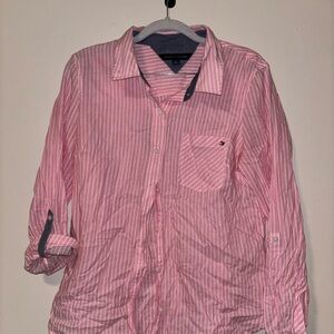 Tommy Hilfiger Pink Striped Casual Shirt